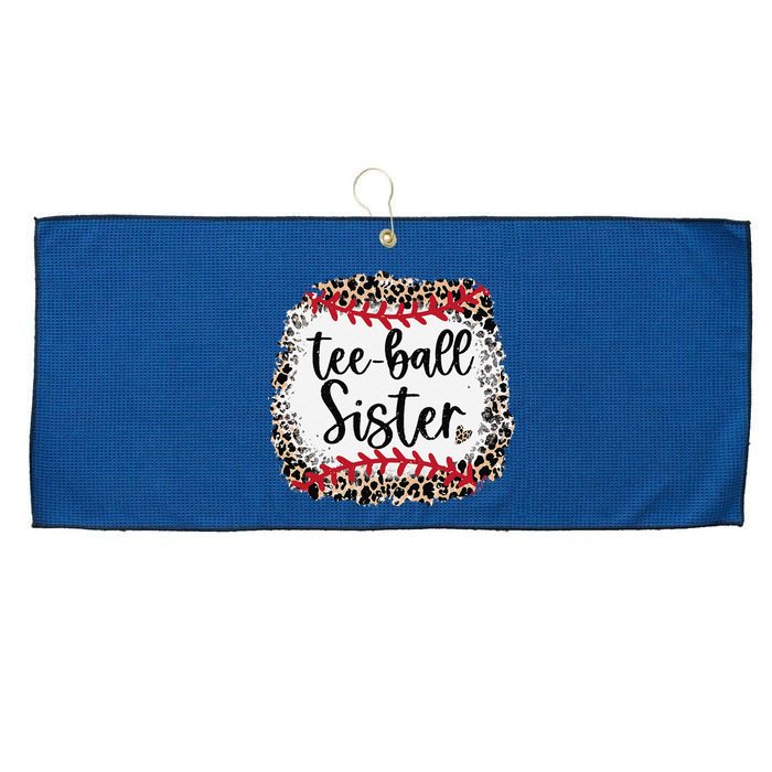 Leopard Teeball Sister Tball Mom MotherS Day Large Microfiber Waffle Golf Towel