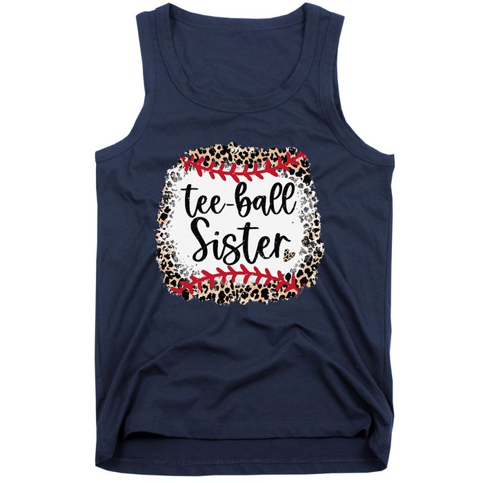 Leopard Teeball Sister Tball Mom MotherS Day Tank Top