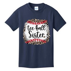 Leopard Teeball Sister Tball Mom MotherS Day Kids T-Shirt