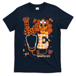 Love Turkey Stethoscope Nurse Life Thanksgiving Fall Autumn T-Shirt