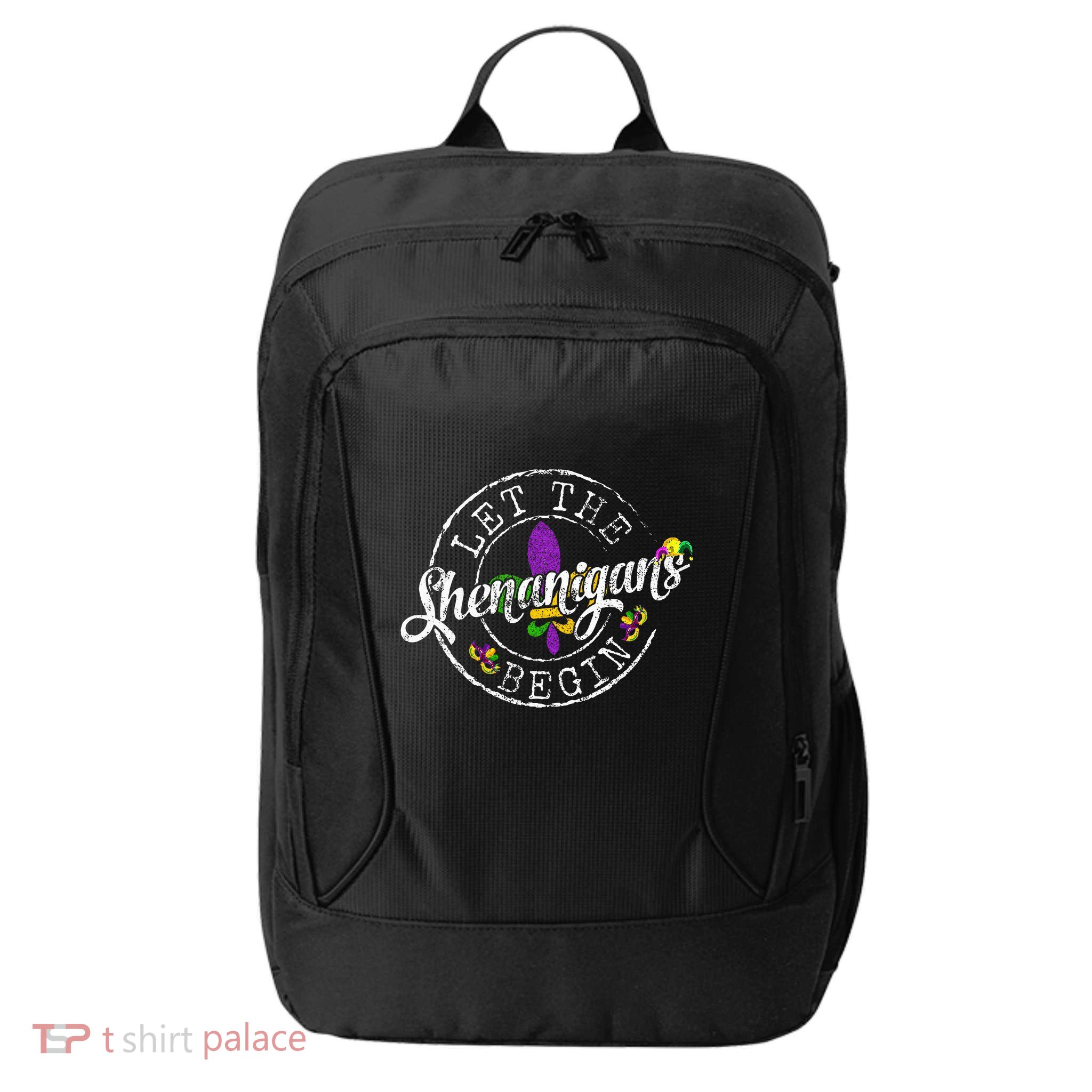 Let The Shenanigans Begin Mardi Gras City Backpack