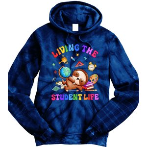 Living The Student Life Cute Sloth Tie Dye Hoodie