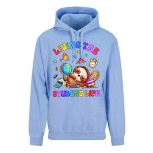 Living The Student Life Cute Sloth Unisex Surf Hoodie