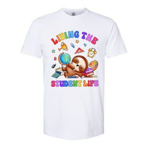 Living The Student Life Cute Sloth Softstyle CVC T-Shirt