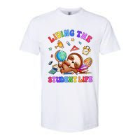 Living The Student Life Cute Sloth Softstyle CVC T-Shirt