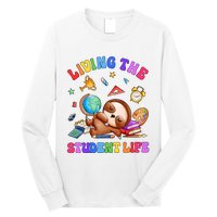 Living The Student Life Cute Sloth Long Sleeve Shirt