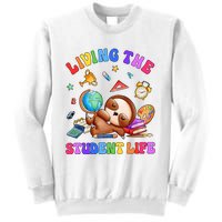 Living The Student Life Cute Sloth Sweatshirt