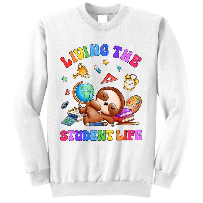 Living The Student Life Cute Sloth Sweatshirt