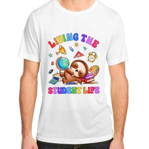 Living The Student Life Cute Sloth Adult ChromaSoft Performance T-Shirt