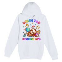 Living The Student Life Cute Sloth Premium Pullover Hoodie