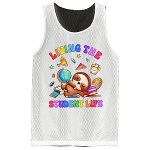 Living The Student Life Cute Sloth Mesh Reversible Basketball Jersey Tank