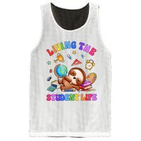 Living The Student Life Cute Sloth Mesh Reversible Basketball Jersey Tank