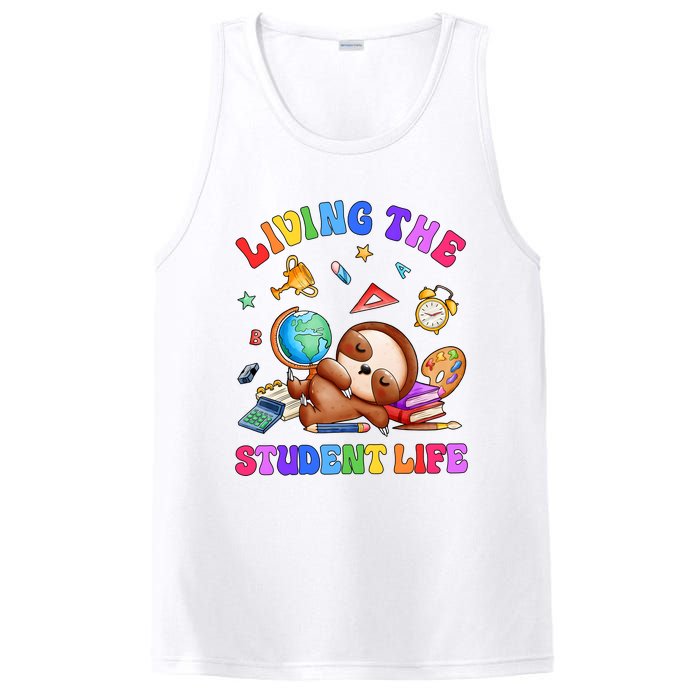 Living The Student Life Cute Sloth PosiCharge Competitor Tank