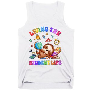 Living The Student Life Cute Sloth Tank Top