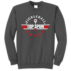 L Top Spun Stars & Stripes Pickleball Fans Best Gift Tall Sweatshirt