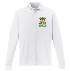 Let The Shenanigans Begin Performance Long Sleeve Polo