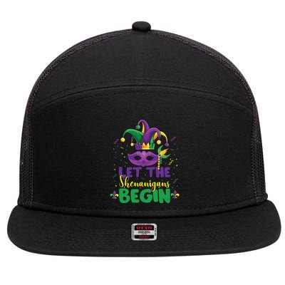 Let The Shenanigans Begin 7 Panel Mesh Trucker Snapback Hat