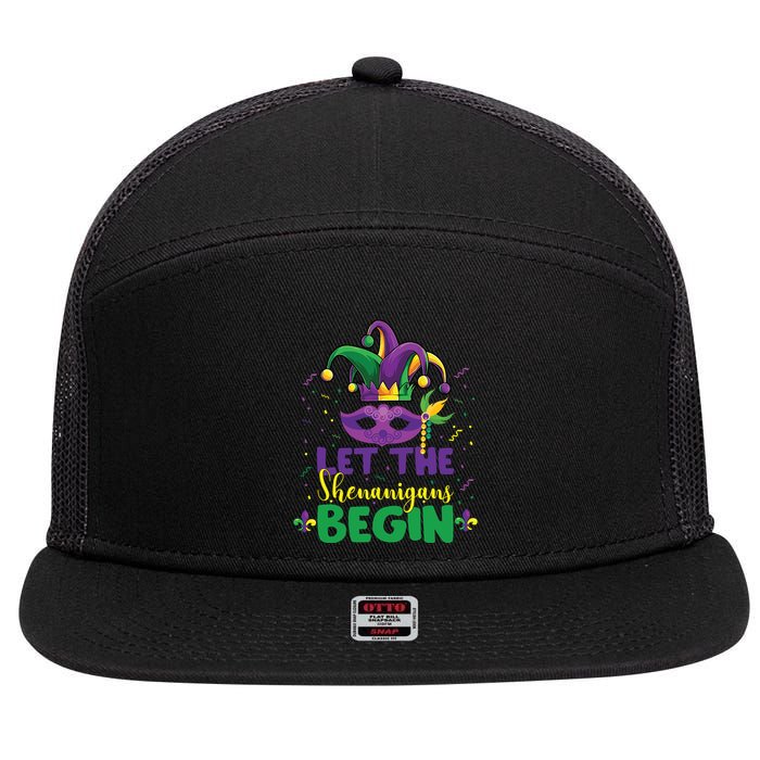 Let The Shenanigans Begin 7 Panel Mesh Trucker Snapback Hat
