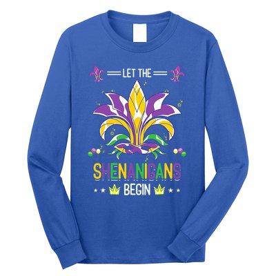 Let The Shenanigans Begin Masquerade Costume Gift Mardi Gras Cool Gift Long Sleeve Shirt