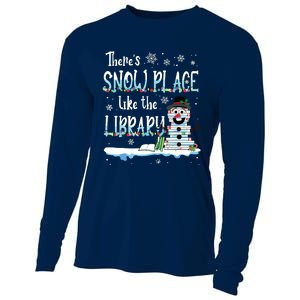 Librarian Theres Snow Place Like The Library Christmas Snow Cooling Performance Long Sleeve Crew