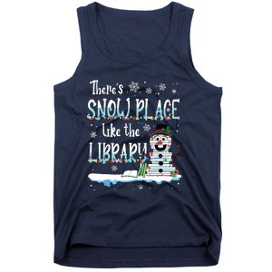 Librarian Theres Snow Place Like The Library Christmas Snow Tank Top