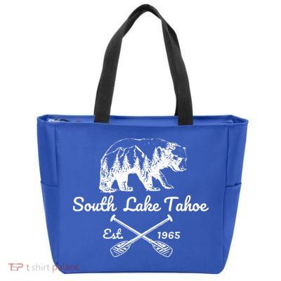 Lake Tahoe South Zip Tote Bag