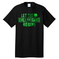 Let The Shenanigans Begin St Patricks Day Tie Dye Style Tall T-Shirt