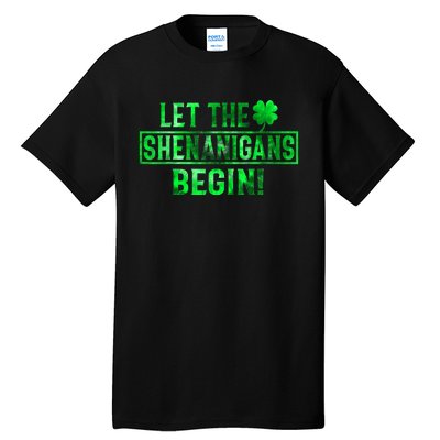 Let The Shenanigans Begin St Patricks Day Tie Dye Style Tall T-Shirt