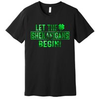 Let The Shenanigans Begin St Patricks Day Tie Dye Style Premium T-Shirt