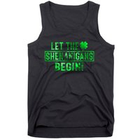 Let The Shenanigans Begin St Patricks Day Tie Dye Style Tank Top