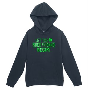 Let The Shenanigans Begin St Patricks Day Tie Dye Style Urban Pullover Hoodie