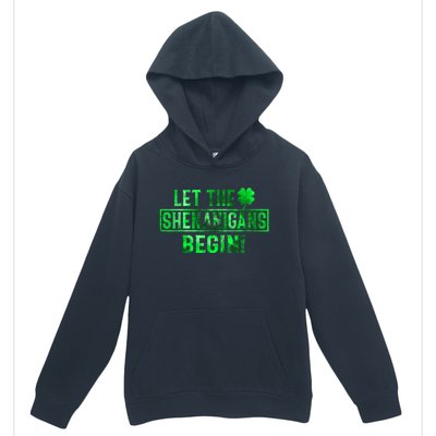 Let The Shenanigans Begin St Patricks Day Tie Dye Style Urban Pullover Hoodie