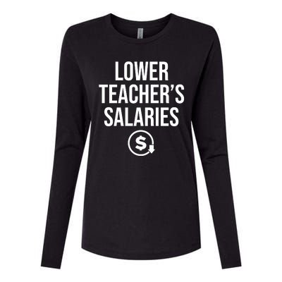 Lower Teacher Salaries Lower Teachers Salaries Womens Cotton Relaxed Long Sleeve T-Shirt