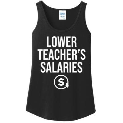 Lower Teacher Salaries Lower Teachers Salaries Ladies Essential Tank