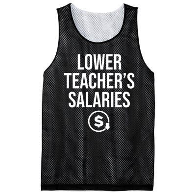 Lower Teacher Salaries Lower Teachers Salaries Mesh Reversible Basketball Jersey Tank