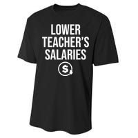 Lower Teacher Salaries Lower Teachers Salaries Performance Sprint T-Shirt