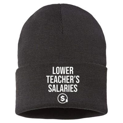 Lower Teacher Salaries Lower Teachers Salaries Sustainable Knit Beanie