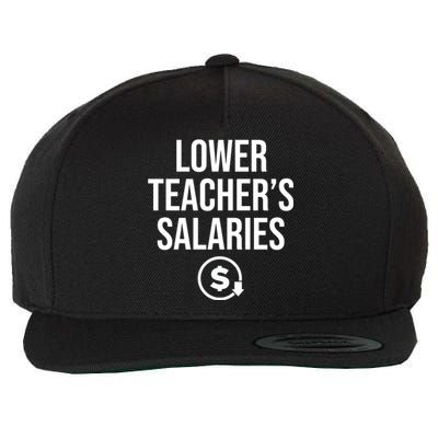 Lower Teacher Salaries Lower Teachers Salaries Wool Snapback Cap