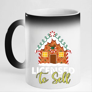 Licensed To Sell Realtor Christmas Funny Favorite Realtor 11oz Black Color Changing Mug