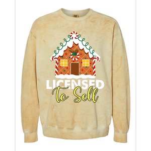 Licensed To Sell Realtor Christmas Funny Favorite Realtor Colorblast Crewneck Sweatshirt