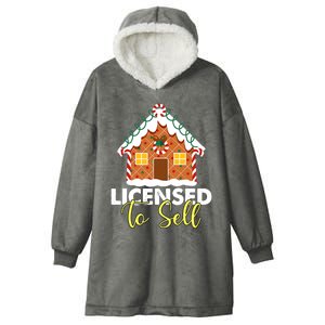 Licensed To Sell Realtor Christmas Funny Favorite Realtor Hooded Wearable Blanket