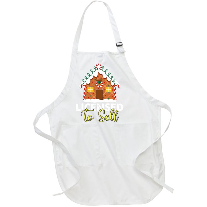 Licensed To Sell Realtor Christmas Funny Favorite Realtor Full-Length Apron With Pockets