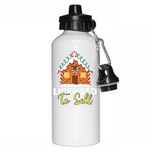 Licensed To Sell Realtor Christmas Funny Favorite Realtor Aluminum Water Bottle