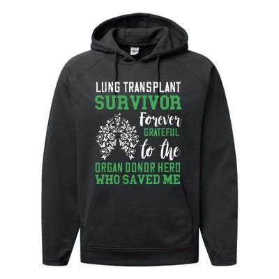 Lung Transplant Survivor Organ Recipient Organ Donor Performance Fleece Hoodie