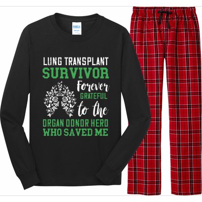 Lung Transplant Survivor Organ Recipient Organ Donor Long Sleeve Pajama Set