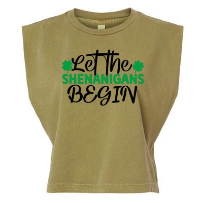 Let The Shenanigans Begin St Patricks Day Garment-Dyed Women's Muscle Tee