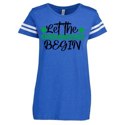 Let The Shenanigans Begin St Patricks Day Enza Ladies Jersey Football T-Shirt