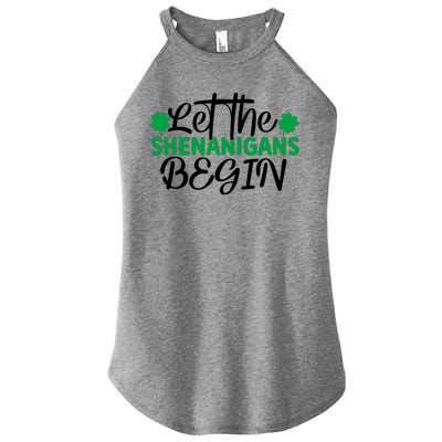 Let The Shenanigans Begin St Patricks Day Women's Perfect Tri Rocker Tank