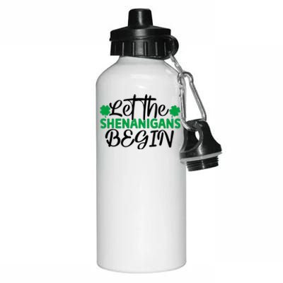 Let The Shenanigans Begin St Patricks Day Aluminum Water Bottle 