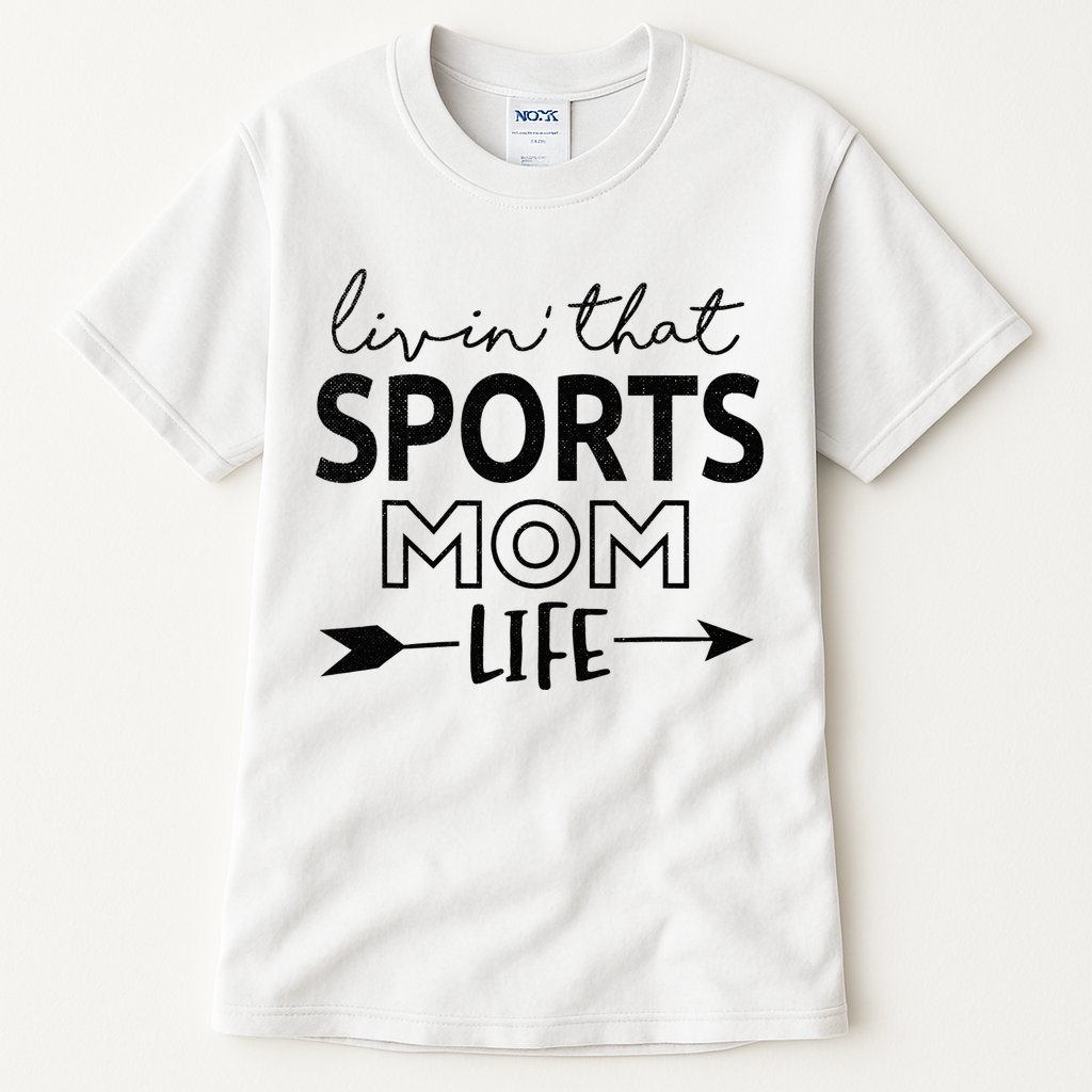 Living That Sports Mom Life Mother's Day Momma Mama Tall T-Shirt